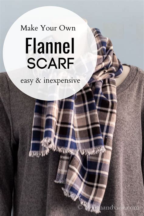 how to make flannel scarf.